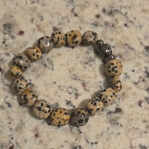 Dalmatian Jasper Beaded Bracelet